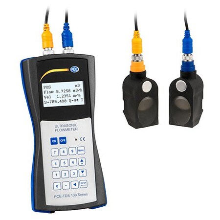 Pce Instruments Ultrasonic Flow Meter, -32 to 32 m/s PCE-TDS 100H